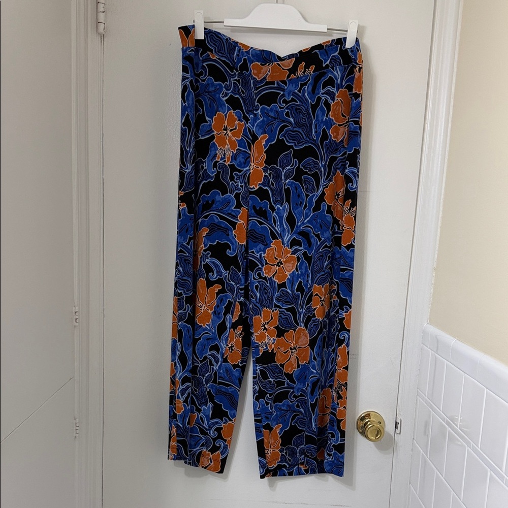 Chico's Traveler’s Blue & Orange Pants